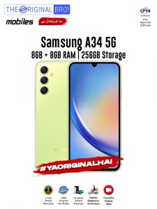 Samsung A34 5G - 8GB RAM - 256GB Storage - PTA Approved - 12 Months Warranty - Green - The Original Bro Mobiles - TOB36